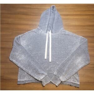 Colsie Gray Crop Hoodie XS Fleece Lined EUC